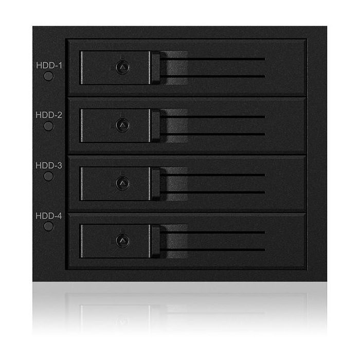 ICY BOX Backplane für 4x HDD für 3x 5,25" Schacht mit Schloss und Lüfter 3