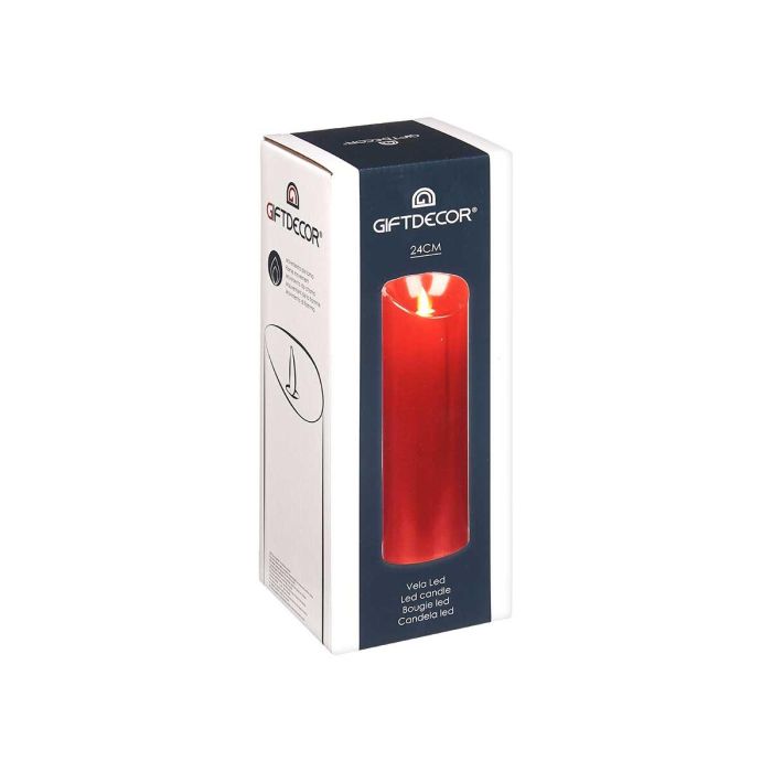 Vela Llama Led Rojo 24Cm Acorde (12 Unidades) 2 Vela Llama Led Rojo 24Cm Acorde (12 Unidades) 2