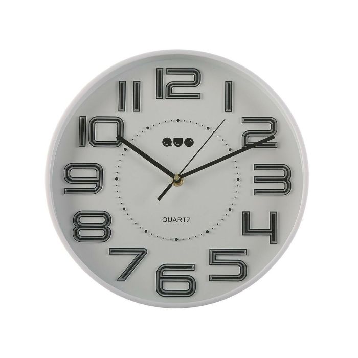 Reloj de Pared Versa Blanco Polipropileno 3,7 x 30 x 30 cm