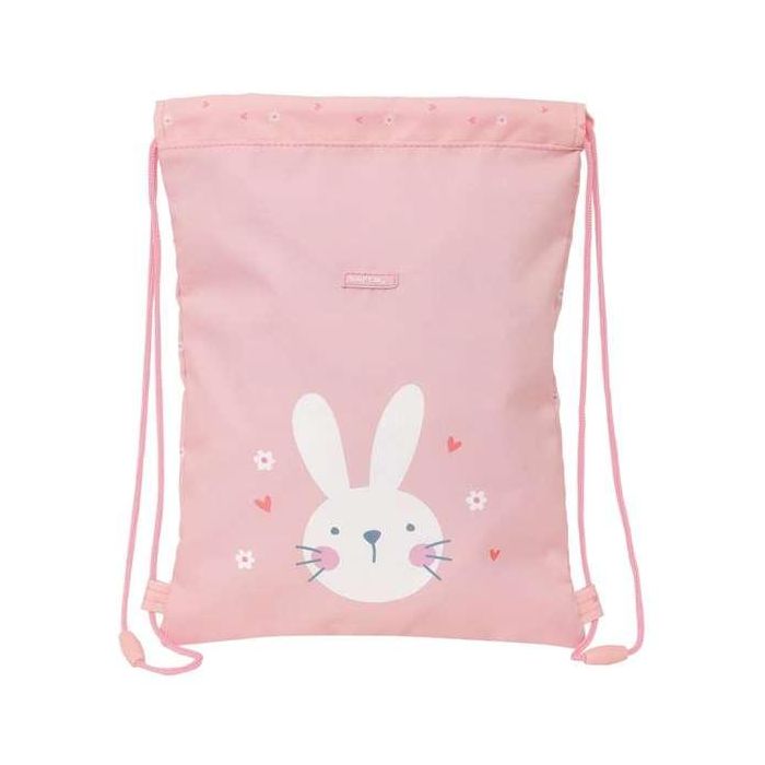 Bolsa Mochila con Cuerdas Safta Bunny Rosa 26 x 34 x 1 cm