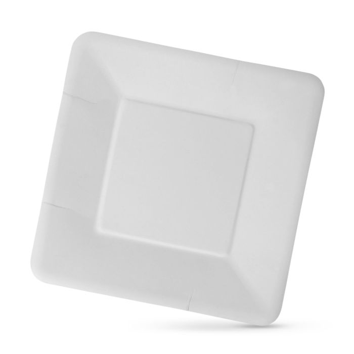 Set de 100 platos de cartón cuadrados Algon 18 cm (10 Cajas) 1 Set de 100 platos de cartón cuadrados Algon 18 cm (10 Cajas) 1