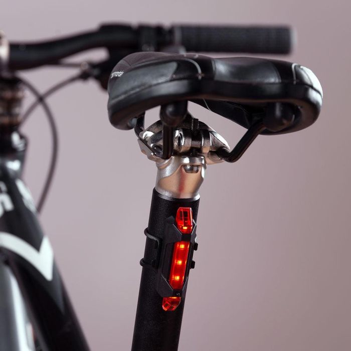 Luz Delantera Bicicleta Solar LED 2 Niveles+Destello Batería USB 1