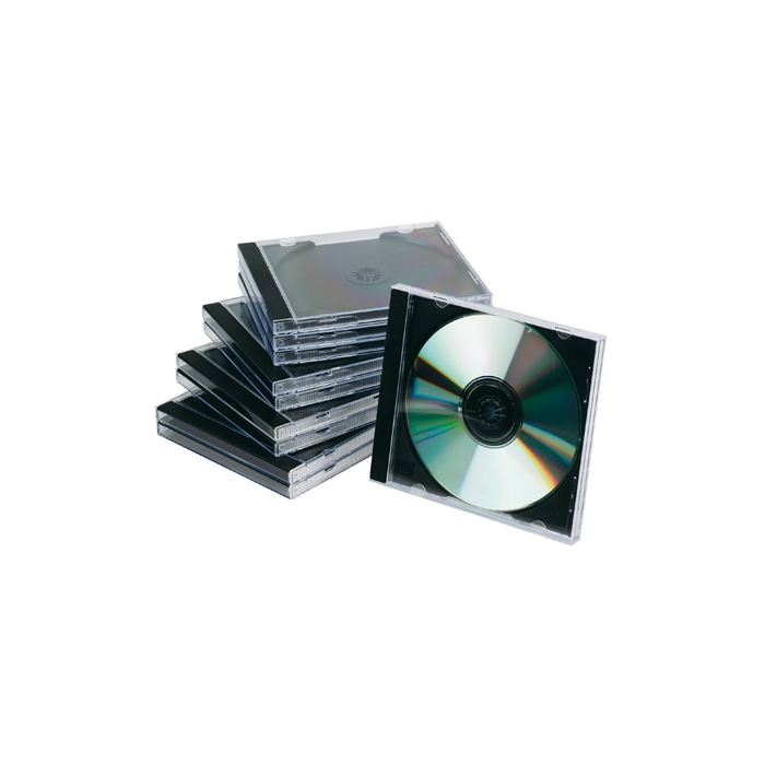 Q-connect Caja CD/DVD con Interior Negro - Pack 10 Unidades - Almacenamiento y Protección 0 Q-connect Caja CD/DVD con Interior Negro - Pack 10 Unidades - Almacenamiento y Protección 0