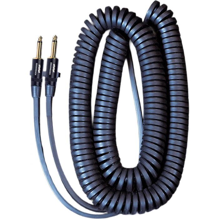 EBS Cable Trenzado para Instrumento Jack 6.35mm, 4.6 m, Recto/Recto, Conectores Chapados en Oro, 1 Pieza