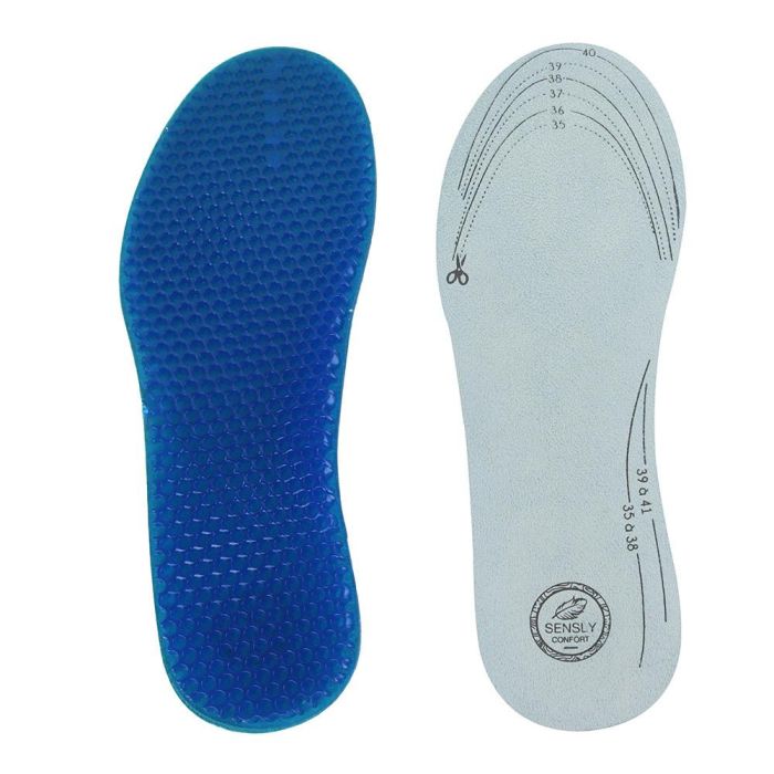 Sensly Plantillas Gel Antichoque para Todo Tipo de Zapatos y Botas con Alveolos Absorbentes de Impacto 5