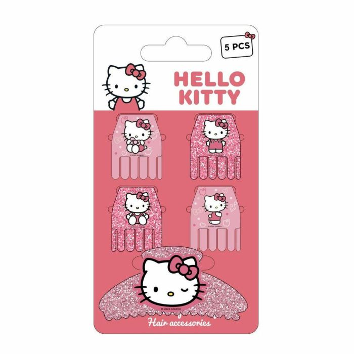 Cerdá Accesorios pelo Hello Kitty clips 5 piezas PINK para niña, edad recomendada 3+ años 0 Cerdá Accesorios pelo Hello Kitty clips 5 piezas PINK para niña, edad recomendada 3+ años 0