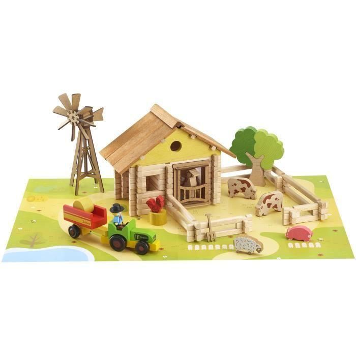 Mi granja de madera - Juego de construcción - JEUJURA - 145 piezas 1 Mi granja de madera - Juego de construcción - JEUJURA - 145 piezas 1