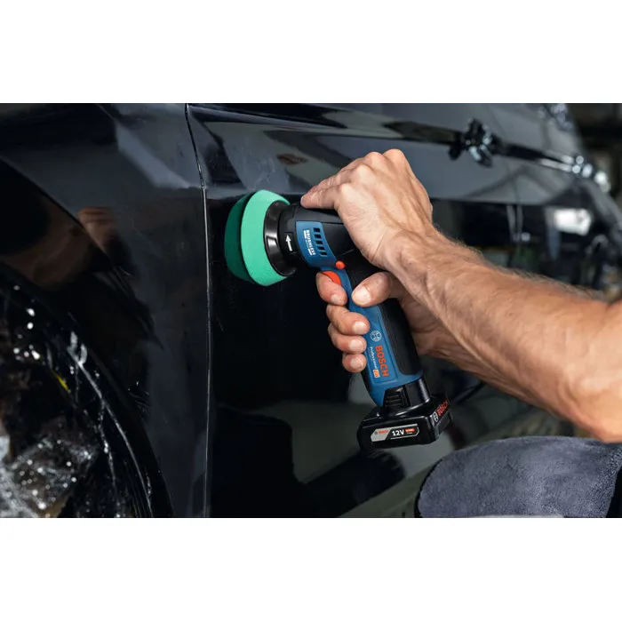 Bosch Professional Pulidora Orbital Inalámbrica GPO 12V-77 12V con Plato Soporte y Plato de Pulido 77mm