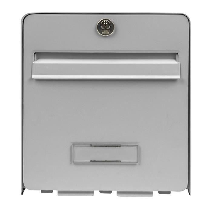 BURG WACHTER Buzón de favor en acero galvanizado - 1 puerta - Gris 1 BURG WACHTER Buzón de favor en acero galvanizado - 1 puerta - Gris 1