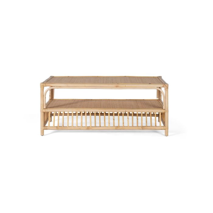 Giner y Colomer Mesa de Centro Rattan Natural 110 x 55 x 46 cm 1 Giner y Colomer Mesa de Centro Rattan Natural 110 x 55 x 46 cm 1