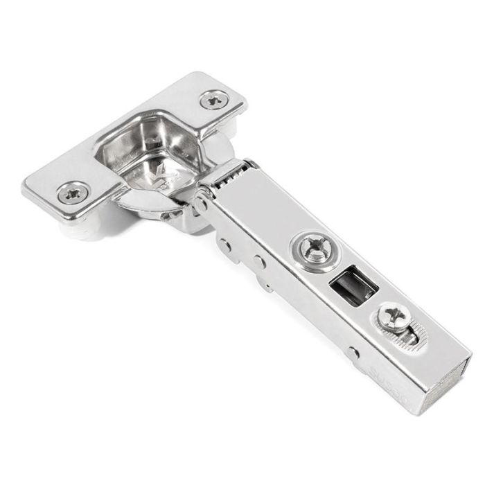ALK 35 Clip Cam 110º Codo Recto Pistón Inox Níquel - Bisagra con Cierre Amortiguado para Puertas de Muebles 2 ALK 35 Clip Cam 110º Codo Recto Pistón Inox Níquel - Bisagra con Cierre Amortiguado para Puertas de Muebles 2