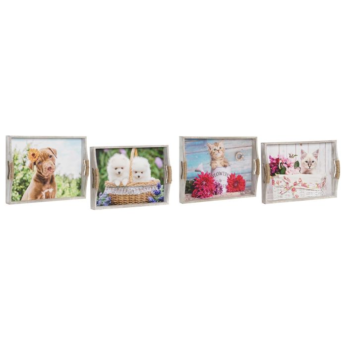 DKD Home Decor Bandeja Cottage Multicolor de MDF con Gatitos, Set de 2 Piezas, 30 x 6 x 40 cm 0 DKD Home Decor Bandeja Cottage Multicolor de MDF con Gatitos, Set de 2 Piezas, 30 x 6 x 40 cm 0
