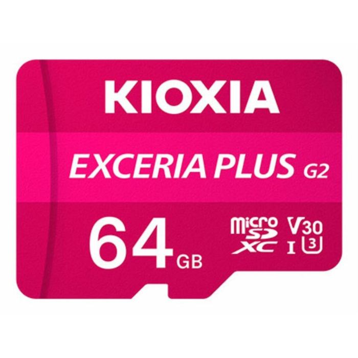 Kioxia LMPL2M064GG2 MicroSDXC 64GB UHS-I U3 V30 Tarjeta de Memoria Flash 100MB/s Lectura 65MB/s Escritura Rosa