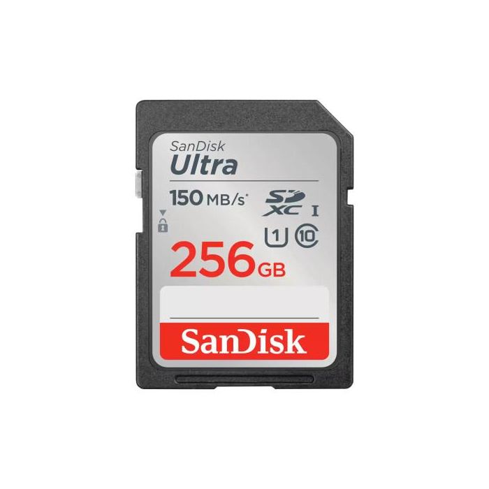 SanDisk Ultra 256GB SDXC UHS-I Memory Card 150MB/s, Clase 10, U1, Resistente al Agua y Temperatura