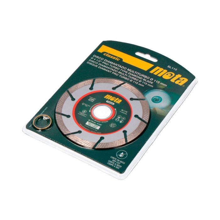 Mota Herramientas Sl115 Disco Diamantado Multiturbo Ø115 mm para Cerámica, Hormigón, Granito, Ladrillo, Baldosas