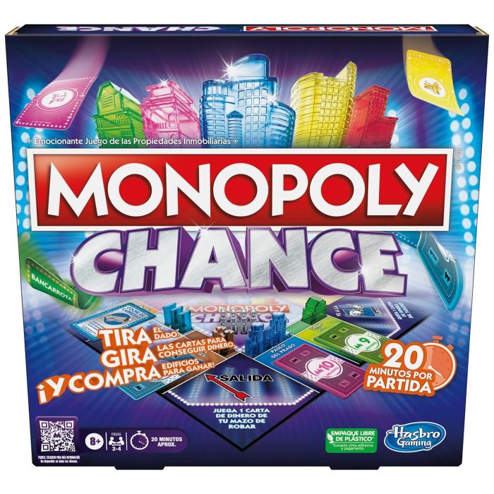 Hasbro Games F8555 Monopoly Chance Juego Rápido para 20 Minutos 1