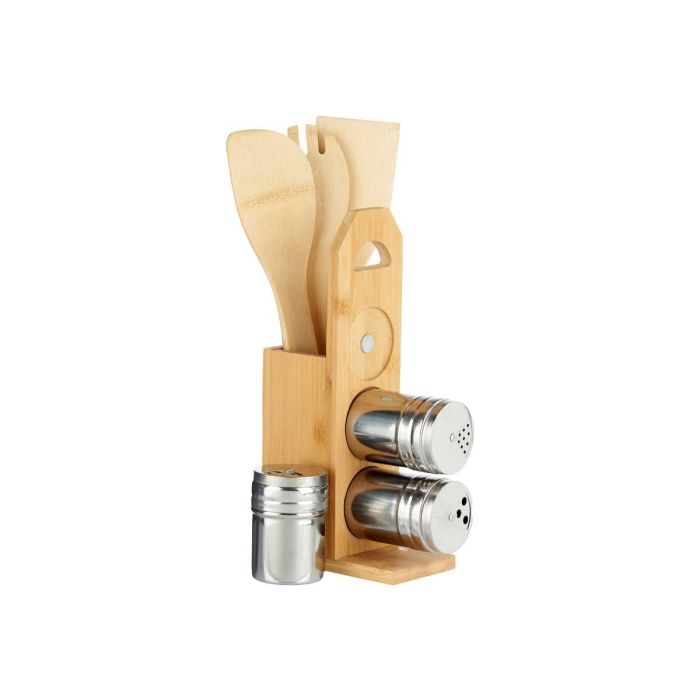 Set 7 piezas bambú soporte palas especieros Kinvara 15x32.5x7.5 cm (6 Unidades) 1 Set 7 piezas bambú soporte palas especieros Kinvara 15x32.5x7.5 cm (6 Unidades) 1