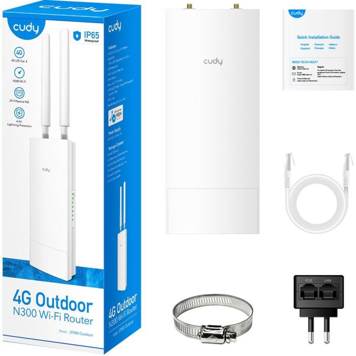 Cudy Router 4G LTE Cat 4 Exterior N300 Wi-Fi 5 Cudy Router 4G LTE Cat 4 Exterior N300 Wi-Fi 5