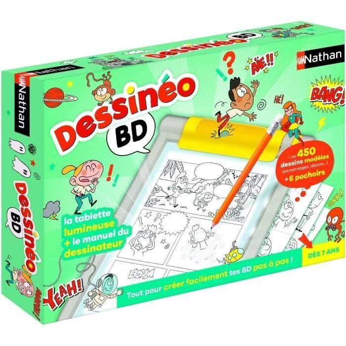 Nathan Dessineo Bd Tableta Luminosa para Aprender a Dibujar y Crear Historietas - Juego Educativo