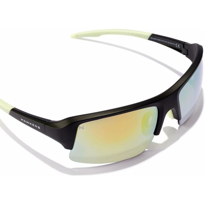 Hawkers Gafas de Sol BAT Unisex Deportivas Montura Nylon Filtro UV400 Negro Amarillo 4