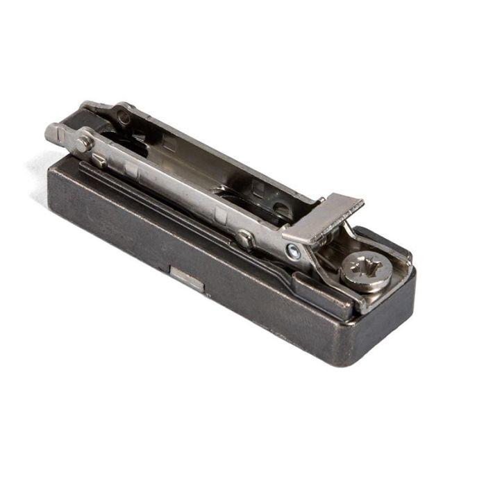 Salice Base Recta ZMK Clip 3R H6 BAP3M Zamak Titanio para Bisagras Serie 100 200 B Silentia+