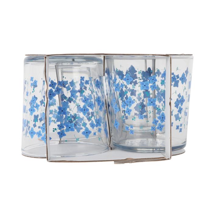 Set 4 Vasos Pinta 340 cc Flores LAV (6 Cajas) 2 Set 4 Vasos Pinta 340 cc Flores LAV (6 Cajas) 2