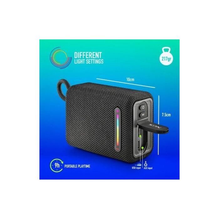 NGS Roller Furia 1 Altavoz Bluetooth 15W 2.0 Azul IPX6 TWS USB Carga Rápida Correa Transporte 3