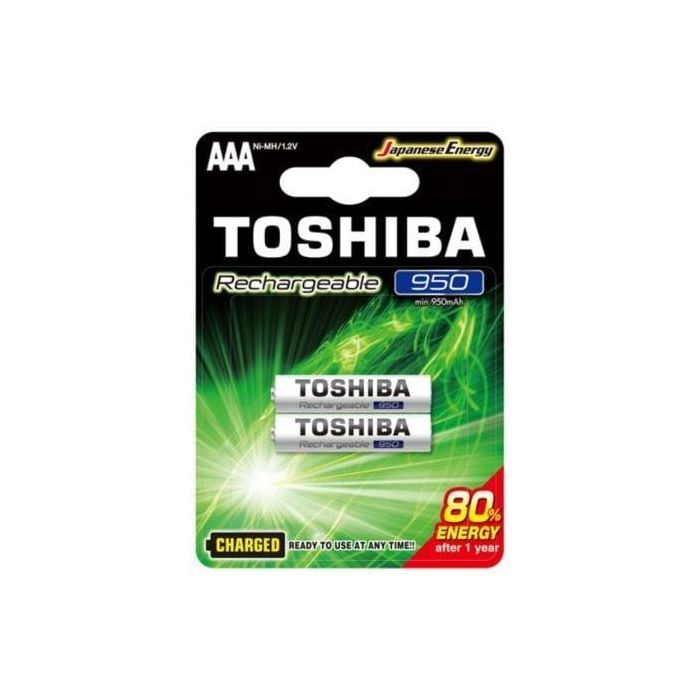 Pack de 2 Pilas AAA Toshiba Rechargeable/ 1.2V/ Recargables