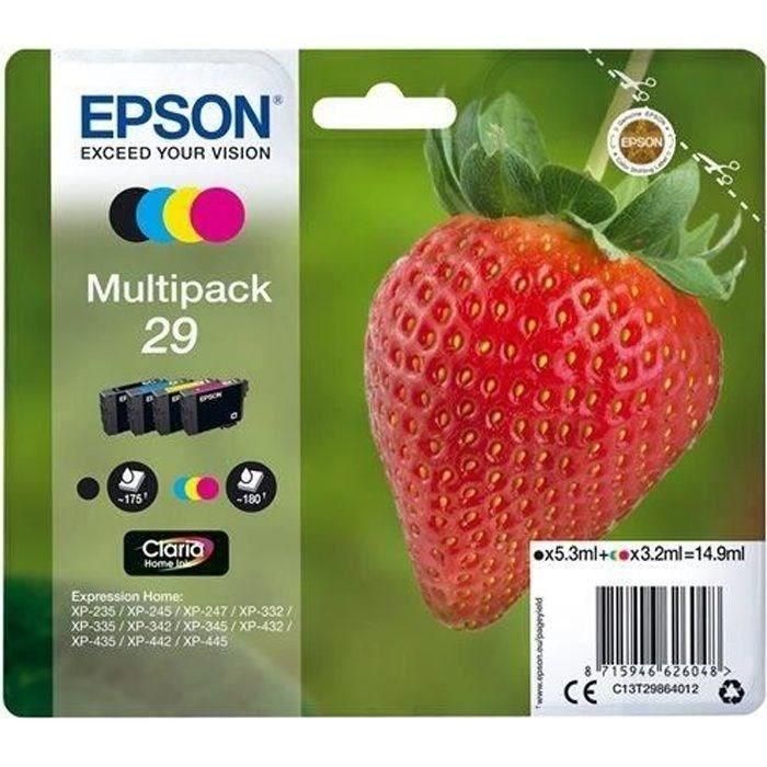 EPSON Expression Home XP-235,XP332,XP432,XP435 Cartucho Multipack 4 colores nº29 0 EPSON Expression Home XP-235,XP332,XP432,XP435 Cartucho Multipack 4 colores nº29 0