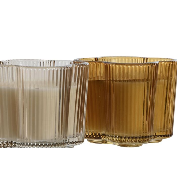 DKD Home Decor Vela Decorativa Ambiente Urban Ambar Beige, de Cera y Cristal de 175gr, Pack de 6 Unidades para el Hogar 2 DKD Home Decor Vela Decorativa Ambiente Urban Ambar Beige, de Cera y Cristal de 175gr, Pack de 6 Unidades para el Hogar 2