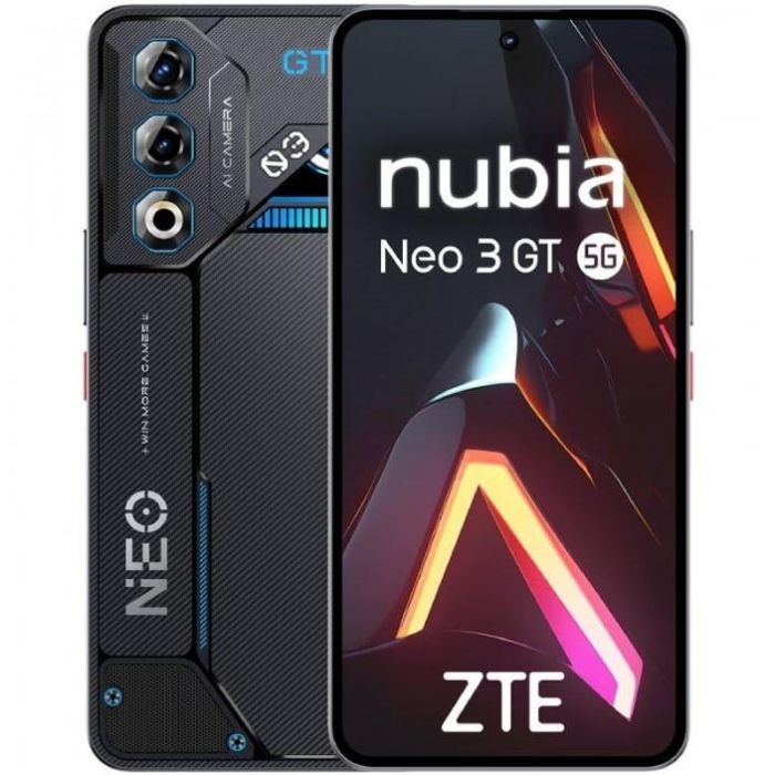 ZTE P820F05 Smartphone Nubia Neo 3 GT Gaming 5G 12GB RAM 256GB 6.8" OLED 120Hz Gatillos Laterales 50MP Cámara 5000mAh Negro