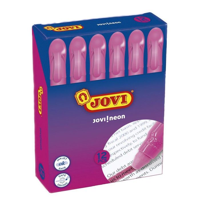 Jovi Marcador Fluorescente Jovi!Neon De Gel En Stick 140 mm Rosa Caja 12 Ud Jovi Marcador Fluorescente Jovi!Neon De Gel En Stick 140 mm Rosa Caja 12 Ud