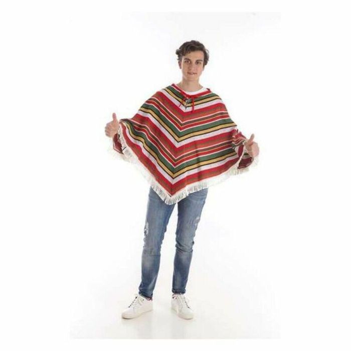 Disfraz adulto poncho mexicano pico talla l