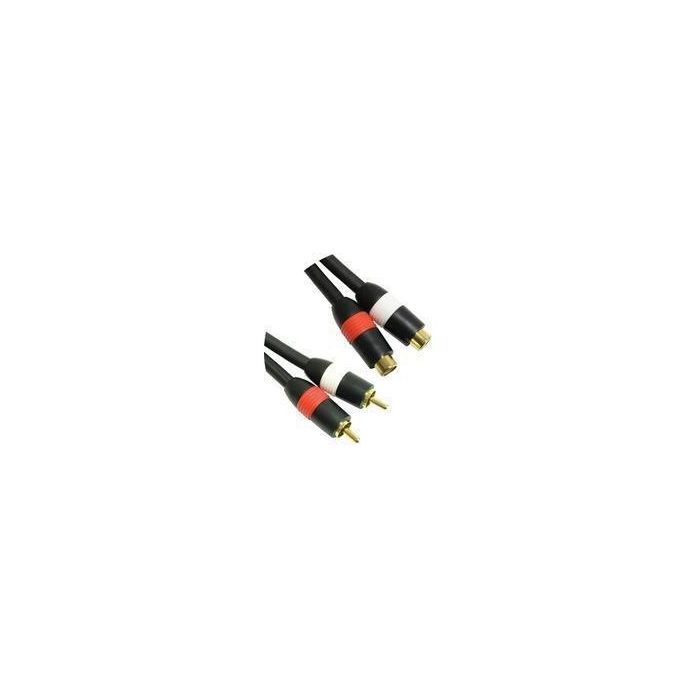 MicroConnect Cable de Extensión Estéreo RCA para Audio, 2x RCA Macho a 2x RCA Hembra, 2.5 Metros MicroConnect Cable de Extensión Estéreo RCA para Audio, 2x RCA Macho a 2x RCA Hembra, 2.5 Metros