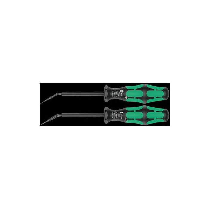 Wera 338/2 Set de Herramientas para Terminales de Carril, 2 Piezas, Negro/Verde