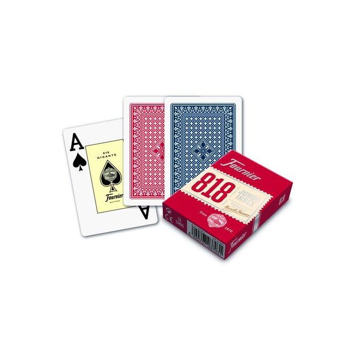 Fournier Nº818 Baraja Poker Inglés de 55 Cartas en Estuche de Cartulina
