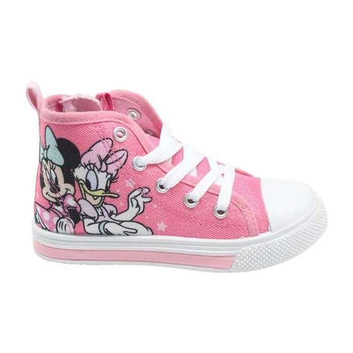 Zapatilla loneta suela pvc con luces alta minnie t026 1