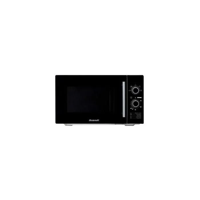Brandt Microondas Negro Monofunción 26L 900W Independiente Control Mecánico Temporizador 35 Minutos 5 Niveles Plataforma Giratoria 32cm 2