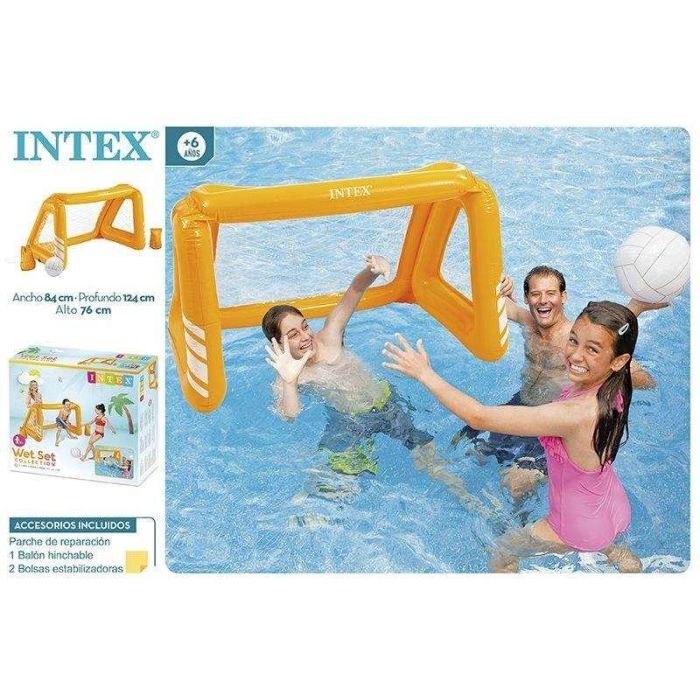 Intex Portería Hinchable Agua/Jardín 124x84x76 cm con Pelota para Niños + 6 Años 10