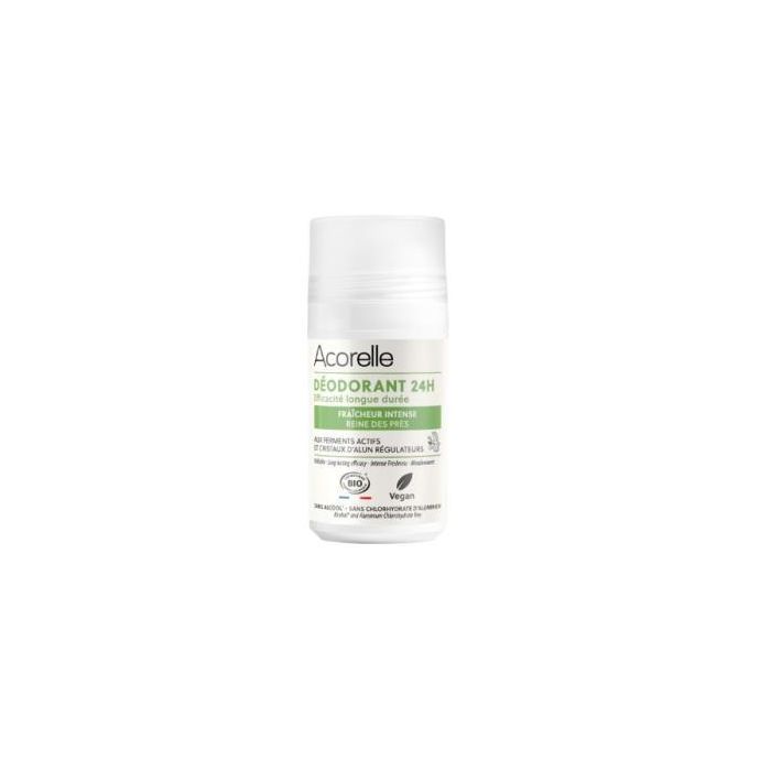 ACORELLE Desodorante Roll-On 24H Larga Duración Agua Floral Reina de los Prados 50 ml Vegano Sin Alcohol