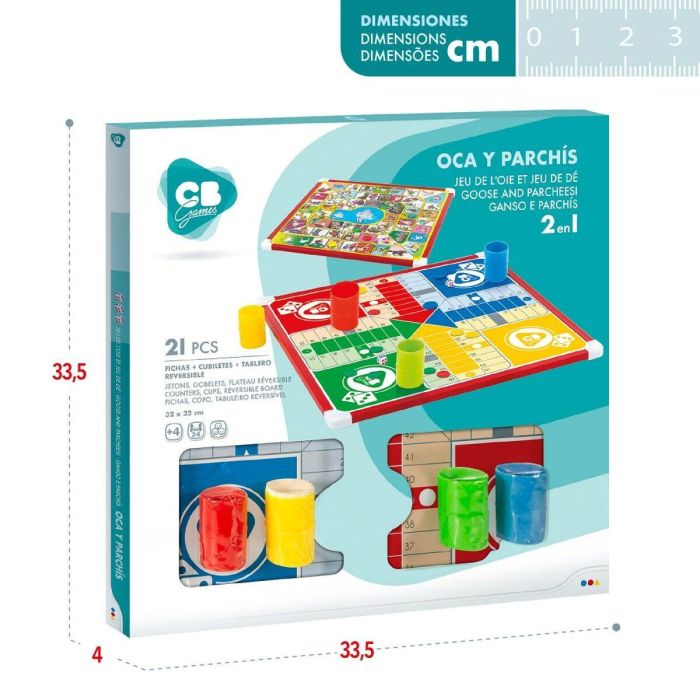 Tablero de Parchís y Oca CB Games 32 x 32 x 1 cm (25 Piezas) (6 Unidades) 1 Tablero de Parchís y Oca CB Games 32 x 32 x 1 cm (25 Piezas) (6 Unidades) 1