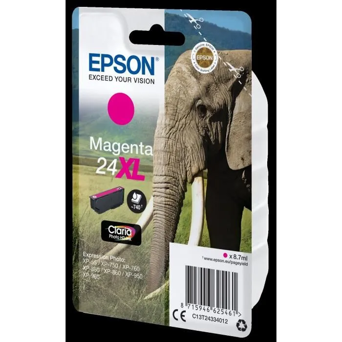 Epson Claria Photo HD Ink Cartucho Magenta 24XL 1 Epson Claria Photo HD Ink Cartucho Magenta 24XL 1