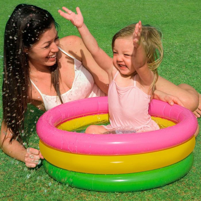 Piscina Hinchable para Niños Intex Sunset Glow Aros 28 L 61 x 22 x 61 cm (12 Unidades) 1