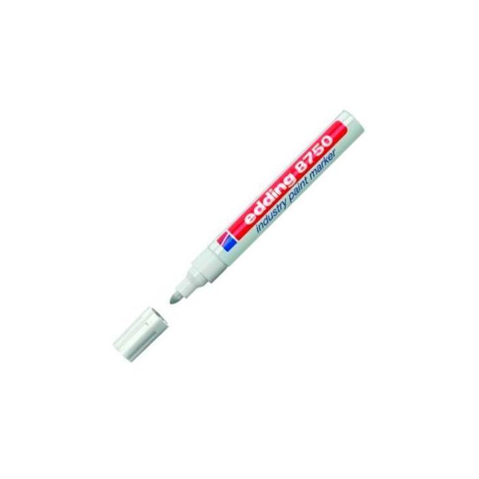 Edding Marcador Permanente de Tinta Opaca Industrial 8750 Blanco