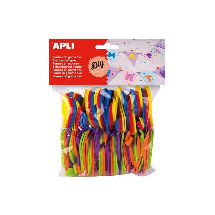 Apli Números de Goma Eva 50 mm Colores Surtidos -120U- para Manualidades