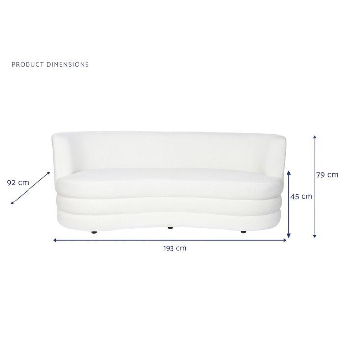 Sofa DKD Home Decor Blanco 92 x 79 x 193 cm 2