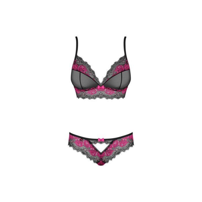 Conjunto de Lencería Obsessive Tulia Negro S/M 3