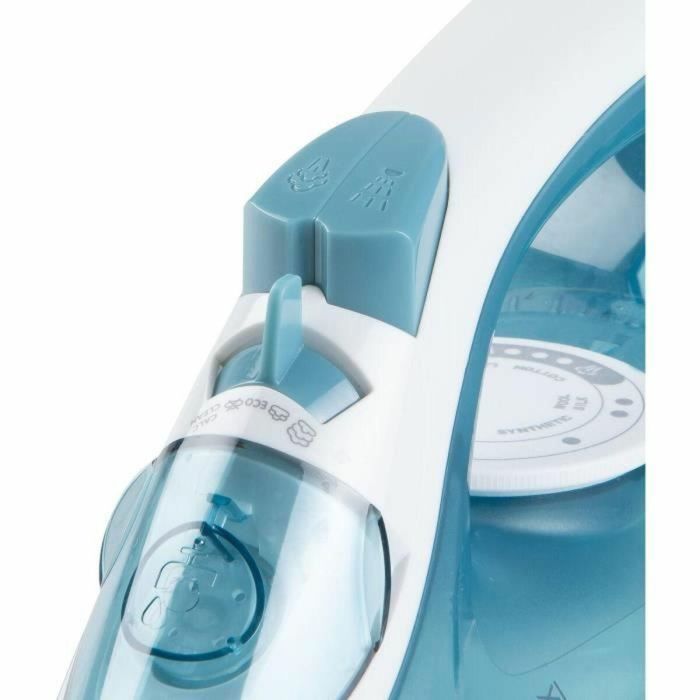 DOMO DO7060S Plancha de Vapor con Suela CeraGliss, 2400W, Vapor Continuo 40 g/min, Depósito 320ml, Azul/Blanco 2