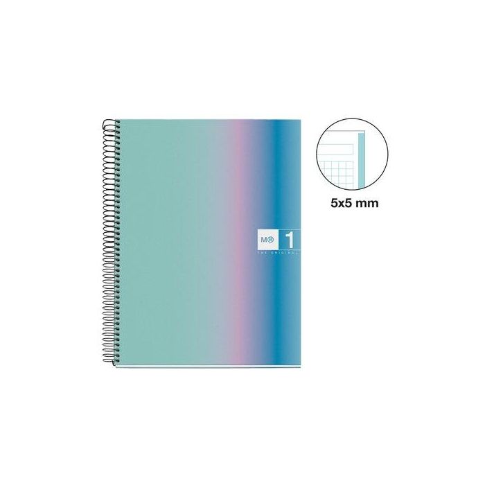 Bloc Miquelrius Aurora Notebook 1 Micro.Tapa Dura A4 80H 90Gr Cuadric.5X5 Santorini