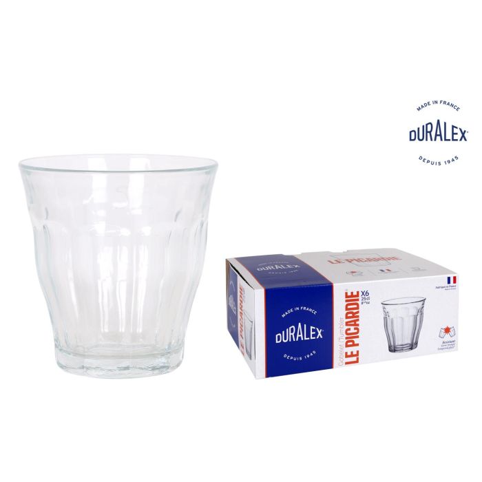 Duralex Set 6 Vasos Transparentes 25 cl Colección Picardie (12 Cajas) 0 Duralex Set 6 Vasos Transparentes 25 cl Colección Picardie (12 Cajas) 0